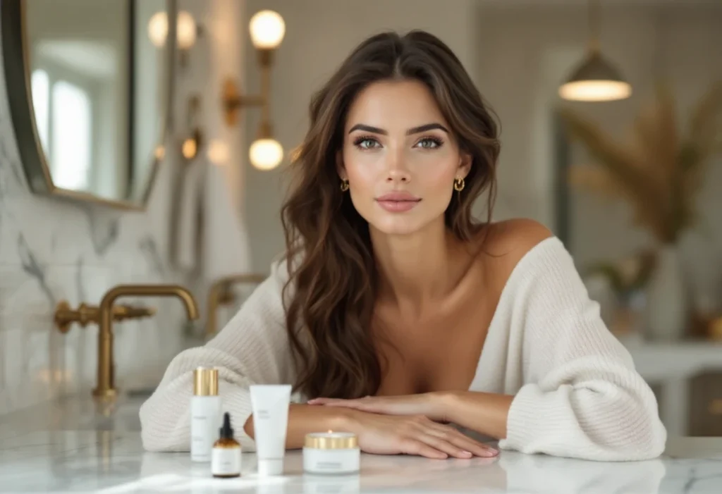 mulher sem manchas escuras no rosto