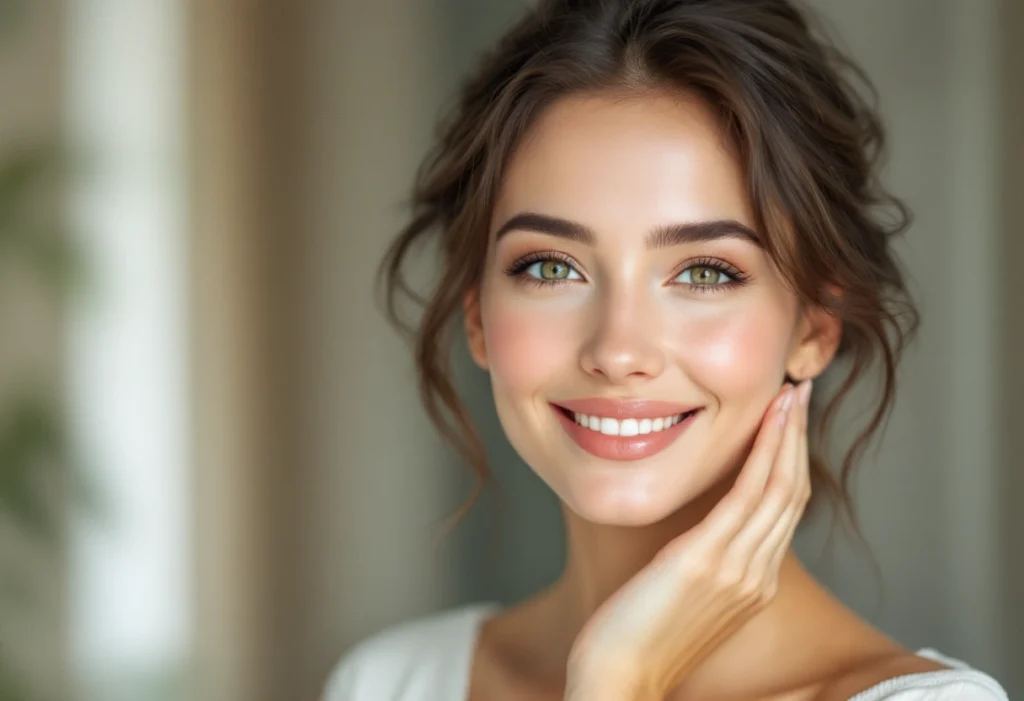 cuidados para a área dos olhos – mulher aplicando creme delicadamente na região dos olhos