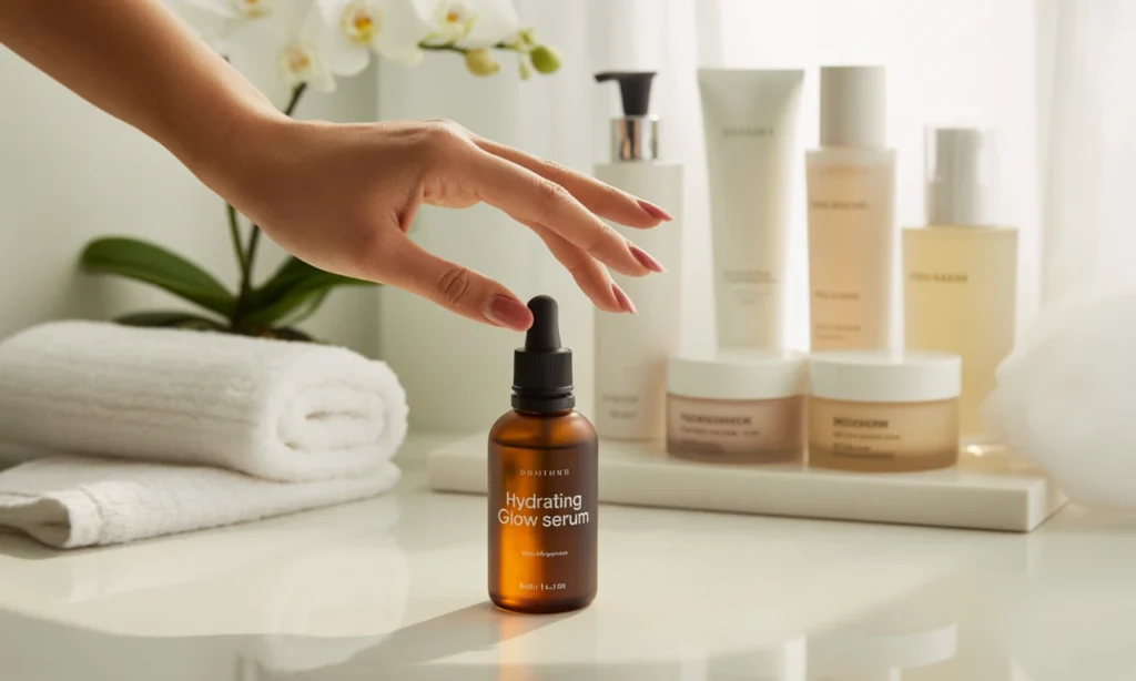 Produtos comparativos mostrando as diferenças entre os ácidos no skincare: AHA, BHA e PHA.